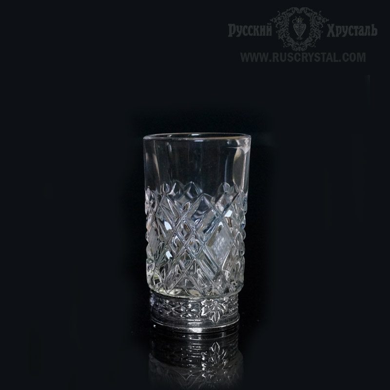 Стакан СТПОЧКА из хрусталя и посеребренной бронзы