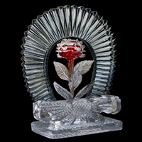 герб учреждения  из зрусталя цветного стекла и тонированного зеркала