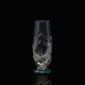 стаканы из хрусталя с декором из металла отлитым по ювелирным технологиям