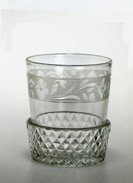 хрустальный стакан с шлифовкой и гравировкой Императорский стеклянный завод 1810 год