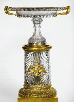ваза в виде чаши  1819 год по проекту Росси  Императорский стеклянный завод мастерские А Шрейбера