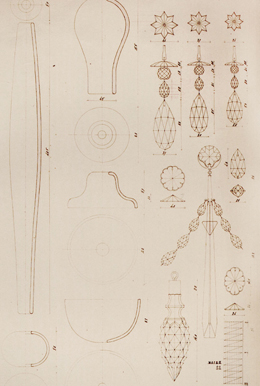 чертежи  люстр  известных архитектурных объектов Царской России
