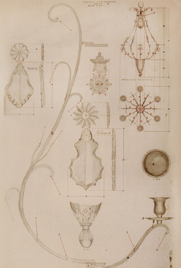 чертежи  люстр  известных архитектурных объектов Царской России