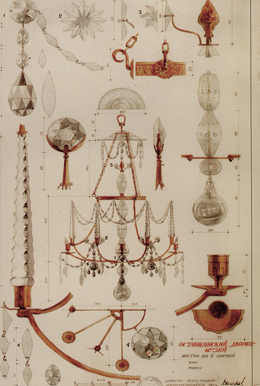 чертежи  люстр  известных архитектурных объектов Царской России
