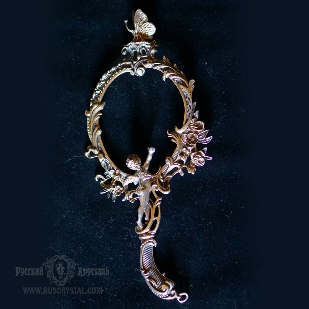 опррава зеркала с совмещенным гальваническим покрытием золото серебро 