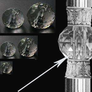 граненые хрустальные шары вставки в балясины лестниц