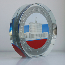 полноцветная УФ перать внутри кристалла