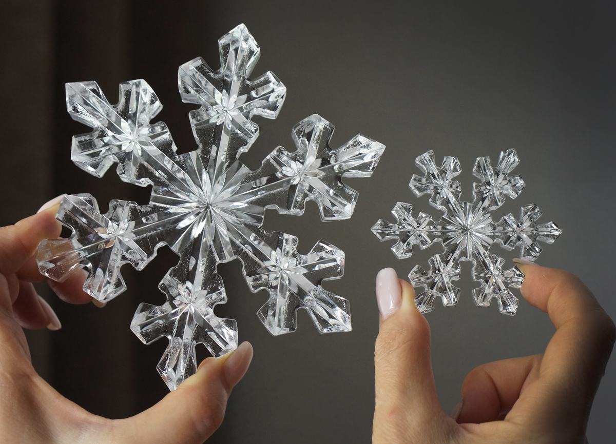 елочные игрушки ХРУСТАЛЬНЫЕ СНЕЖИНКИ