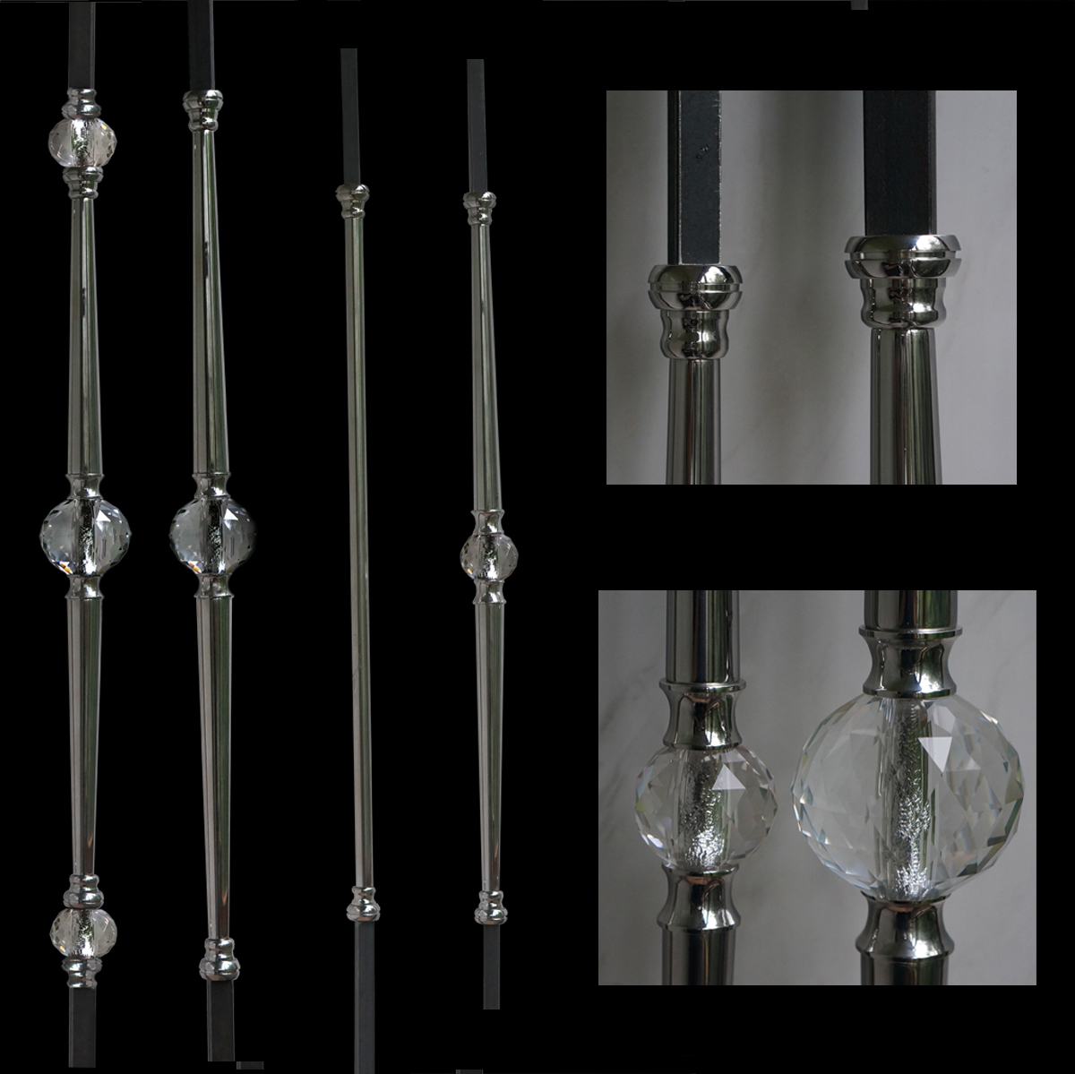 производство балясин  из латуни нержавеющей стали и хрусталя 